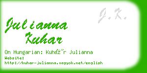 julianna kuhar business card
